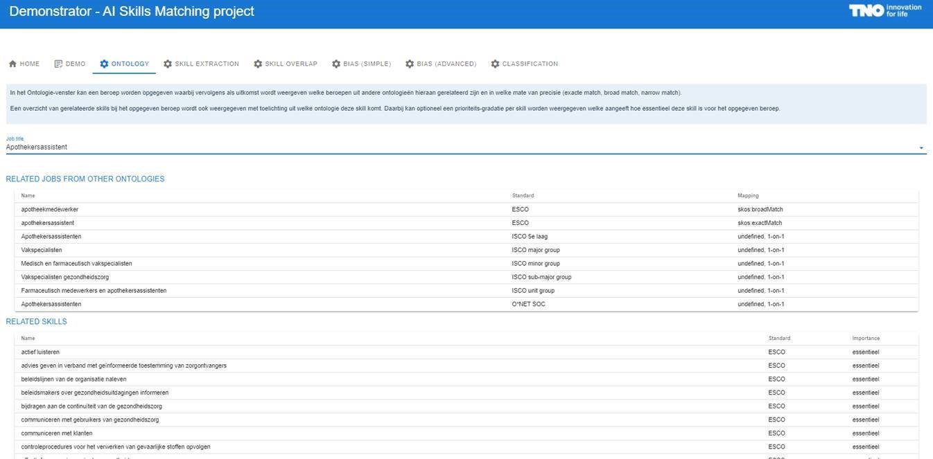 Figure showing a screenshot of the projects interactive demonstrator